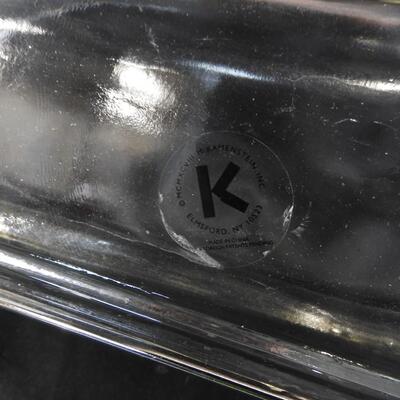 Mcmxcvlll M. Kamenstein Inc Glass Bowl, Bottom Base is Silver, Sturdy Glass