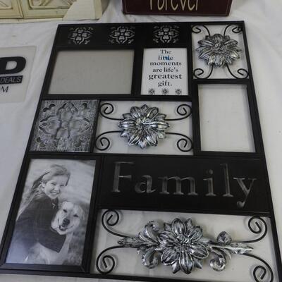 Families Are Forever Plaque Board, Metal Family Frame, Small Wood White Frames