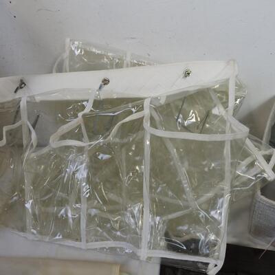 6 pc Organizing Lot: Fabric Organizers, Shoe Holder