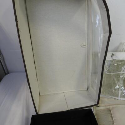 6 pc Organizing Lot: Fabric Organizers, Shoe Holder