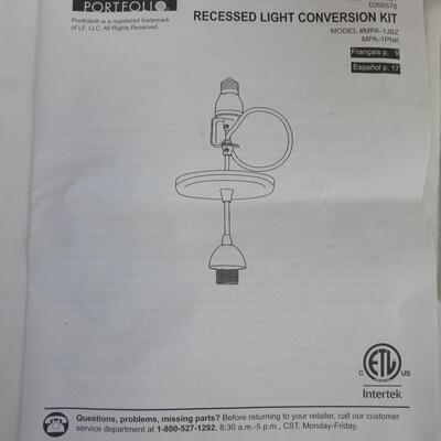 Red Pendant Lights Kit, Untested