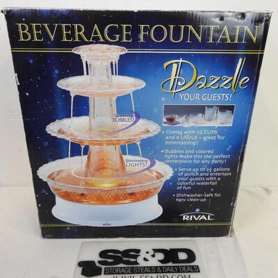 Rival Beverage Fountain, All Parts Included, Untested, In Box, Used