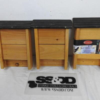 3 Woodlink Bat Shelters, Wood