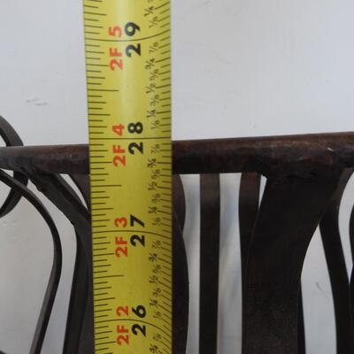 Large Metal Vase, 28" Tall, Rustic Style
