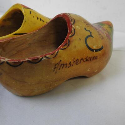 2 Pairs of Wooden Shoes, Painted