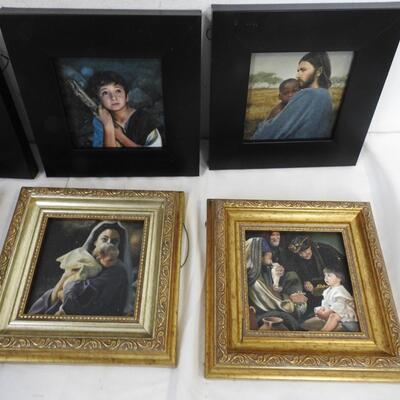 10 Small Frames, Art Prints of Christ and Christmas, 10 Days of Christmas