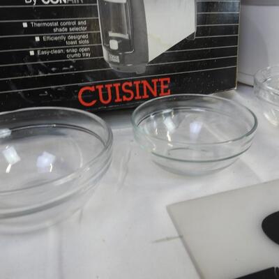 Cuisinart Frozen Yogurt - Ice Maker, Conair Cuisine Toaster, Glass Bowls