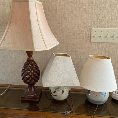 Three Table Lamps