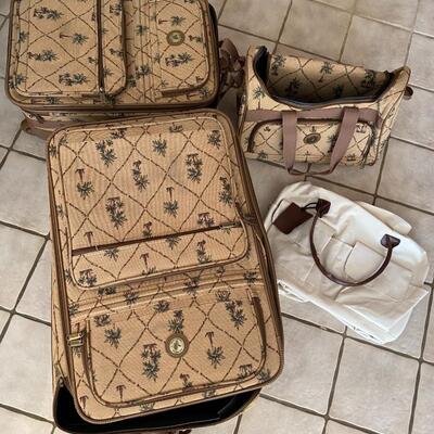 American Tourister palm tree themed Suitcase set