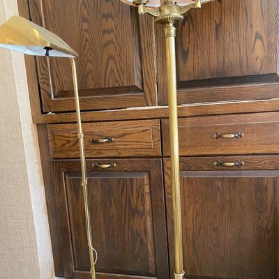 Two Brass Floor Lamps