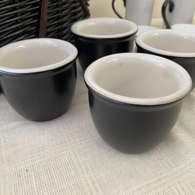 Hall Pottery, Baskets, Demitasse Cups and More
