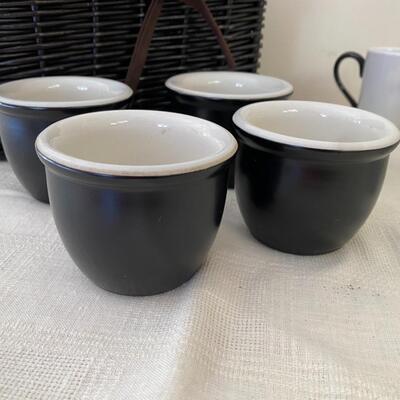 Hall Pottery, Baskets, Demitasse Cups and More