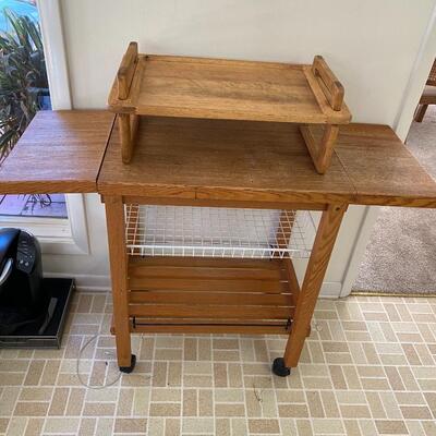 Kitchen Rolling Cart and Cutting Board