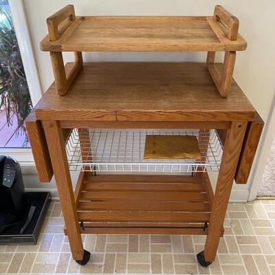 Kitchen Rolling Cart and Cutting Board