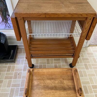 Kitchen Rolling Cart and Cutting Board