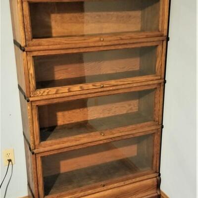 Lot #150  Antique Macey Barrister Bookcase - 4 sections