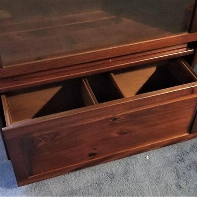 Lot #155  Contemporary Barrister Style Bookcase - 3 sections