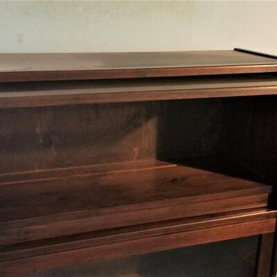 Lot #155  Contemporary Barrister Style Bookcase - 3 sections