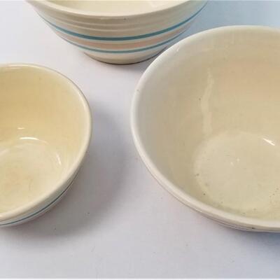Lot #157  Set of Three Vintage USA Mixing Bowls