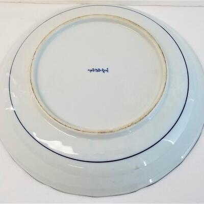 Lot #166  Blue/White Low Bowl with Asian Styling