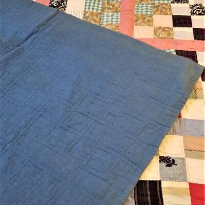 Lot #167  Vintage hand-sewn Quilt - Small Block Pattern