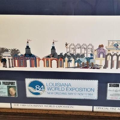 Lot #168  1984 World's Fair Wonderwall poster with Season Passes