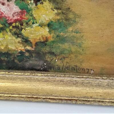 Lot #173  Original Oil on Board - "Garden Gate"