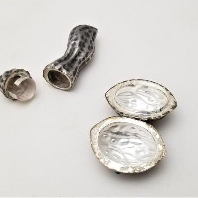 Lot #176  Pair of Charming novelty Boxes done in Mexican Silver