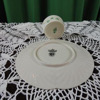 Belleek Plate & small bowl
