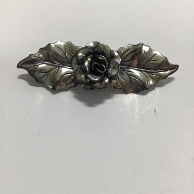 Vintage jewel art brooch sterling stamped