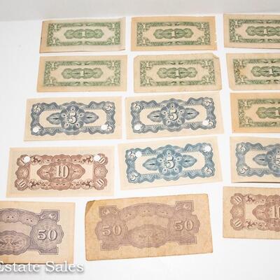 15 JAPANESE - CENTAVO NOTES - VARIOUS DENOMINATIONS