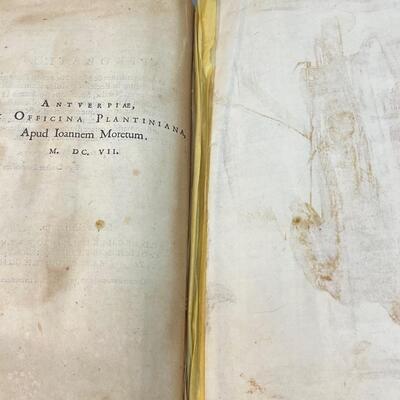 Antique 1607 Book of Gospel in Latin  by HIERONYMO NATALI Jesuit