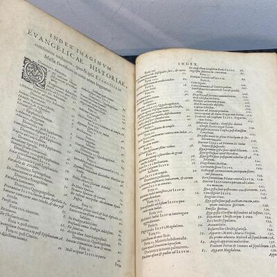 Antique 1607 Book of Gospel in Latin  by HIERONYMO NATALI Jesuit