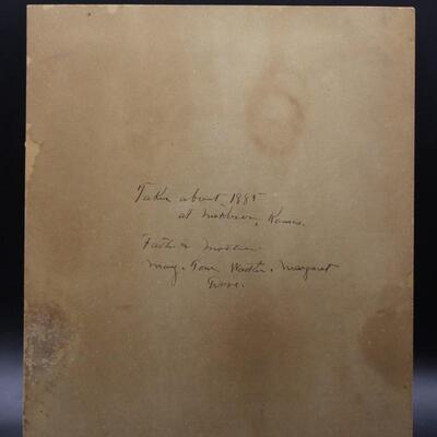 Antique 19th Century Photograph of Family with Handwritten Names and Notes