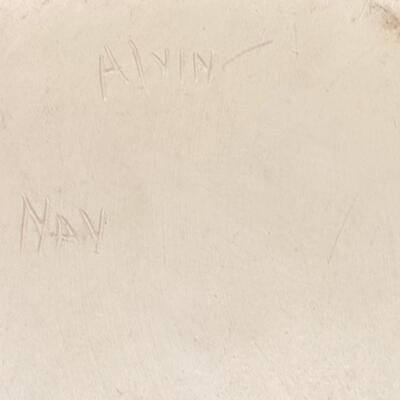 Native American Navajo Artist Alvin Colorful Painted Etched Seed Bowl