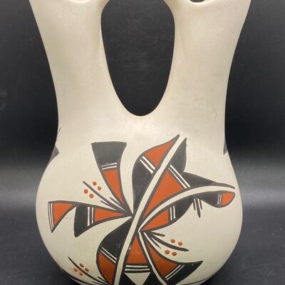 Native American Acoma Pueblo New Mexico Pottery Wedding Vase