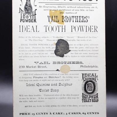 Antique Photograph Cabinet Card Business & Goods Advertisement