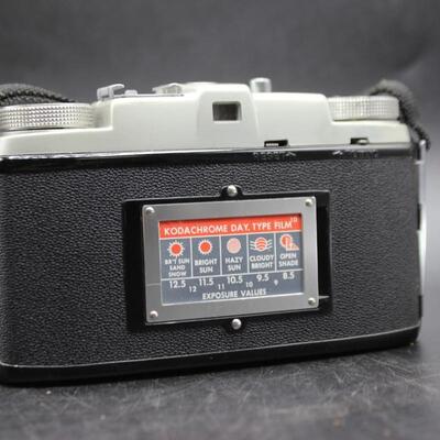 Vintage Kodak Pony IV Camera 35mm with Leather Case & Exposure Cards