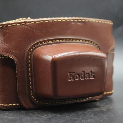 Vintage Kodak Pony IV Camera 35mm with Leather Case & Exposure Cards