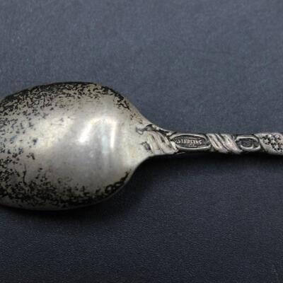 Set of 3 Vintage Antique Small Collector Spoons Sterling Silver Plate