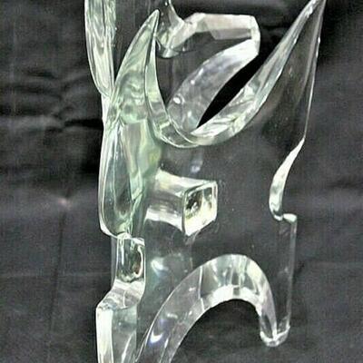 Striking Mid-Century Vintage Murano Clear Glass Abstract Sculpture by Licio Zanetti