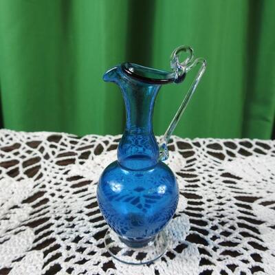 Small glass pitcher