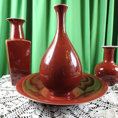 Ceramic Vases & Charger