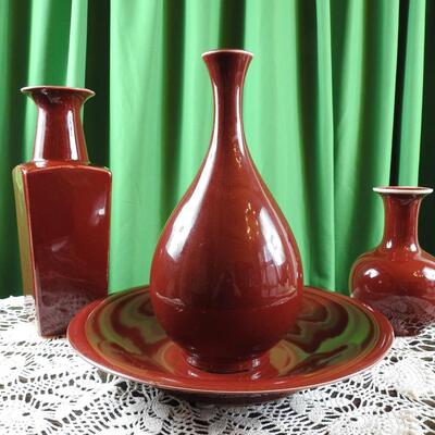 Ceramic Vases & Charger
