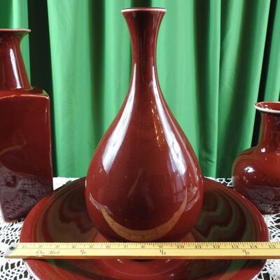 Ceramic Vases & Charger
