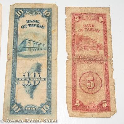 6 - BANK OF TAIWAN - VARIOUS YUAN NOTES