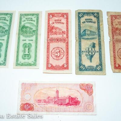 6 - BANK OF TAIWAN - VARIOUS YUAN NOTES