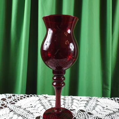 Vintage Ruby Red Candle holder