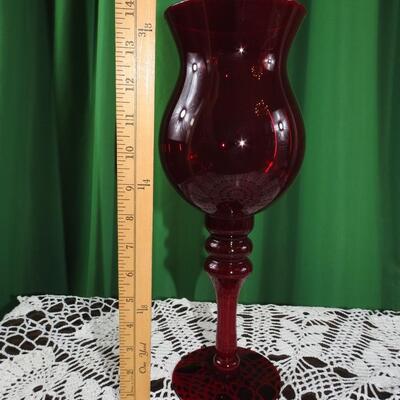 Vintage Ruby Red Candle holder