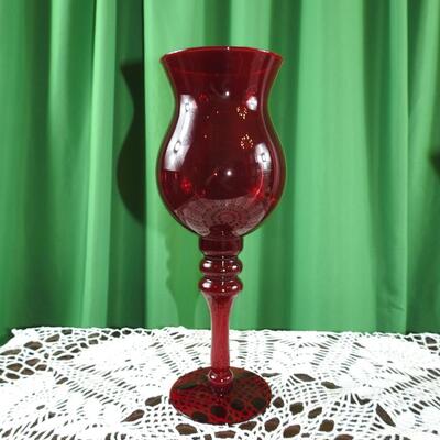 Vintage Ruby Red Candle holder